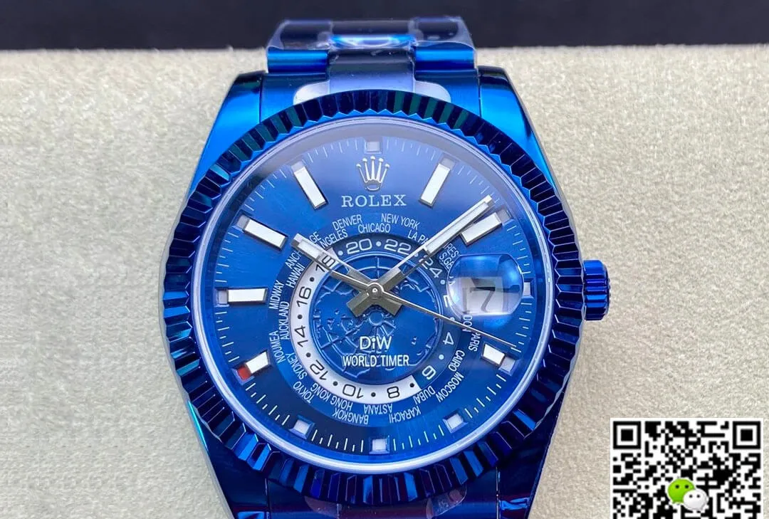 Rolex Sky Dweller 40MM WWF Factory 1:1 Best Edition Replica Watch Blue Dial