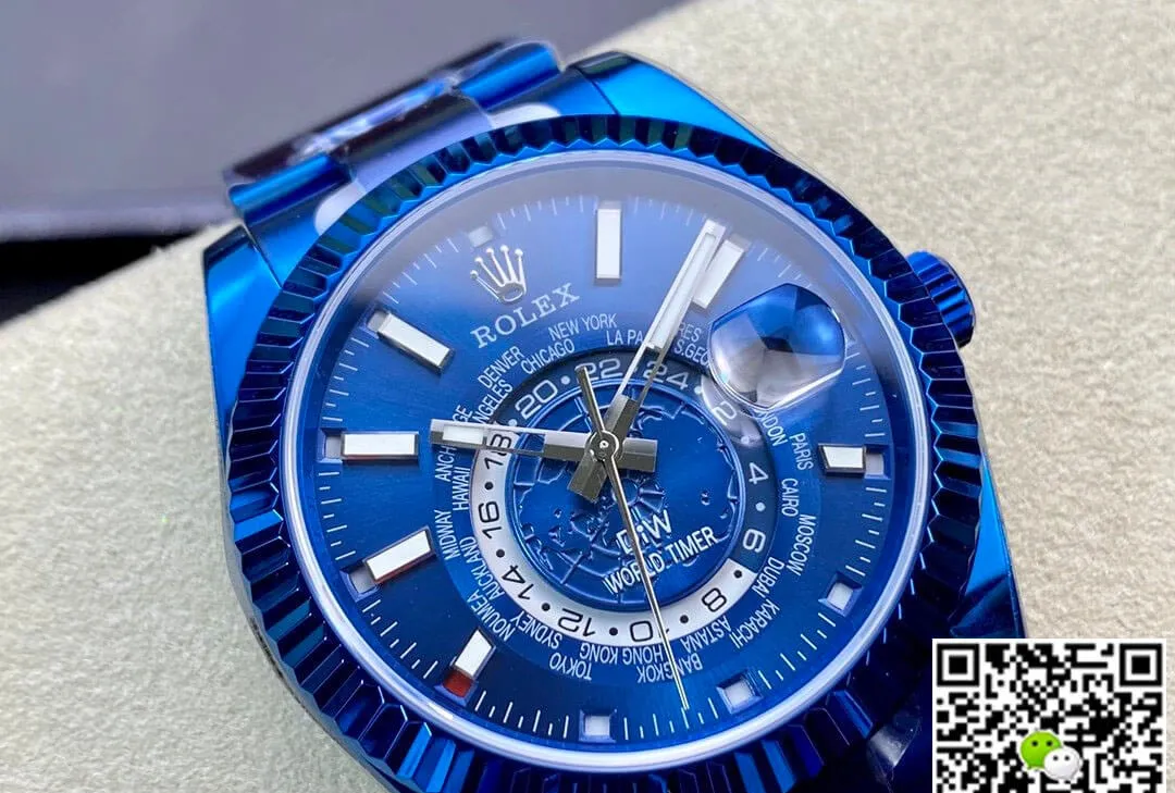 Rolex Sky Dweller 40MM WWF Factory 1:1 Best Edition Replica Watch Blue Dial