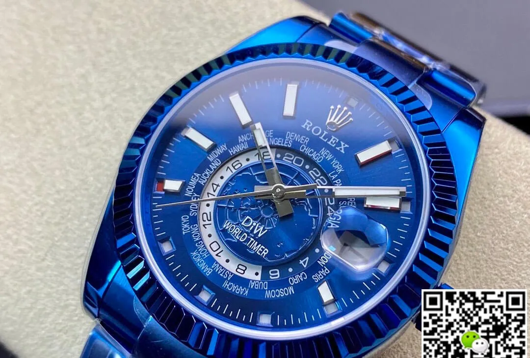 Rolex Sky Dweller 40MM WWF Factory 1:1 Best Edition Replica Watch Blue Dial