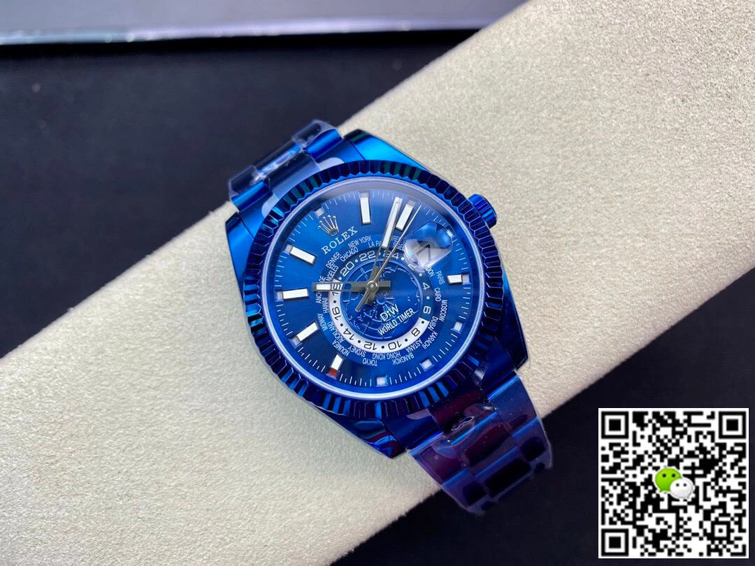 Rolex Sky Dweller 40MM WWF Factory 1:1 Best Edition Replica Watch Blue Dial