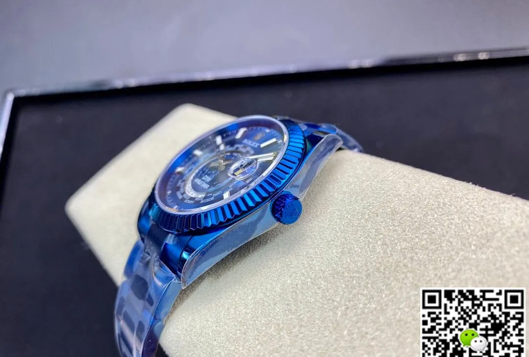 Rolex Sky Dweller 40MM WWF Factory 1:1 Best Edition Replica Watch Blue Dial