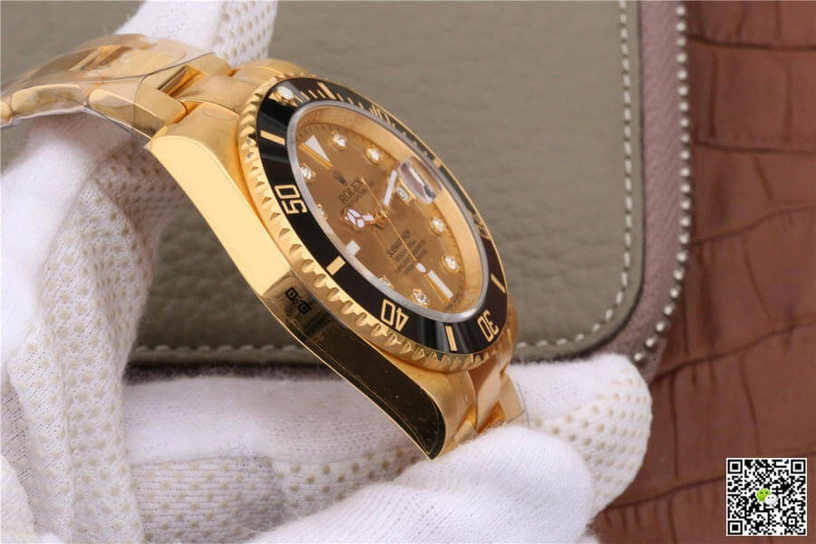Rolex Submariner 116618 Noob Factory 1:1 Best Edition Replica Watch V7 Gold Strap