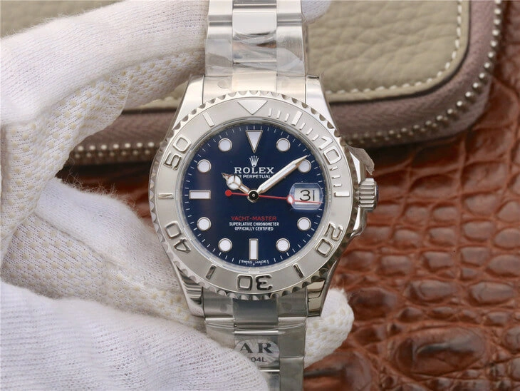 Rolex Yacht Master 268622 AR Factory 1:1 Best Edition Replica Watch Silver Strap