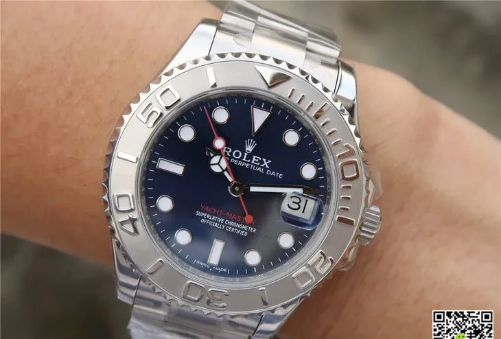 Rolex Yacht Master 268622 AR Factory 1:1 Best Edition Replica Watch Silver Strap
