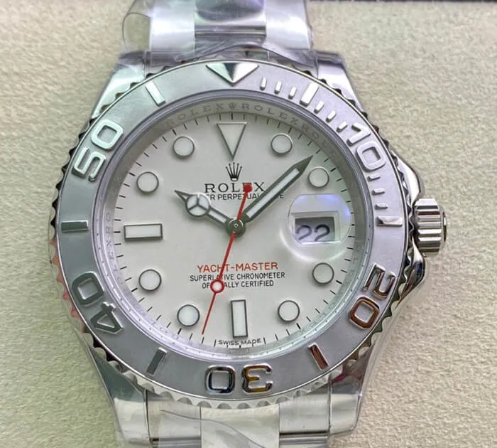 Rolex Yacht Master 40MM AR Factory 1:1 Best Edition Replica Watch White Dial