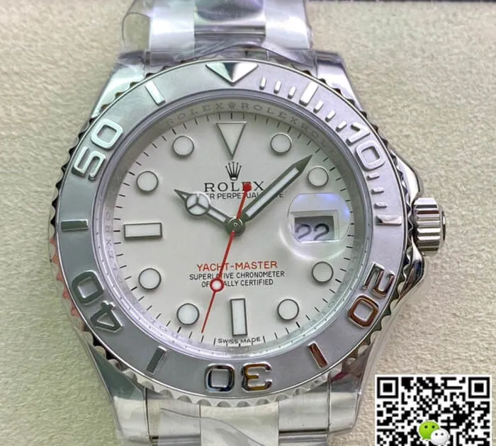 Rolex Yacht Master 40MM AR Factory 1:1 Best Edition Replica Watch White Dial