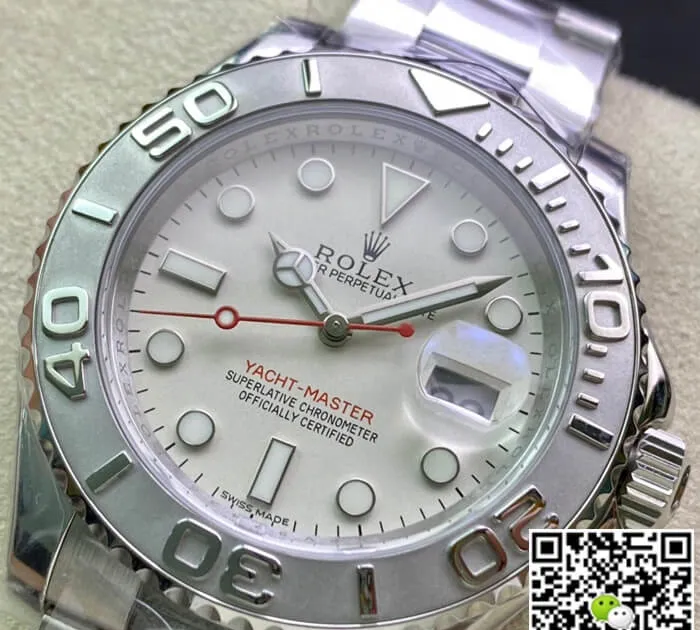Rolex Yacht Master 40MM AR Factory 1:1 Best Edition Replica Watch White Dial
