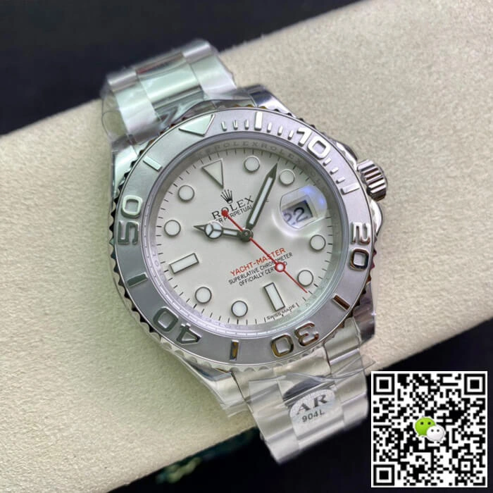 Rolex Yacht Master 40MM AR Factory 1:1 Best Edition Replica Watch White Dial