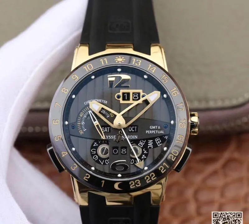 Ulysse Nardin El Toro 322-00-3 18K Rosegold Case All Working GMT Calendar 1:1 Best Edition Replica Watch Swiss UN-32