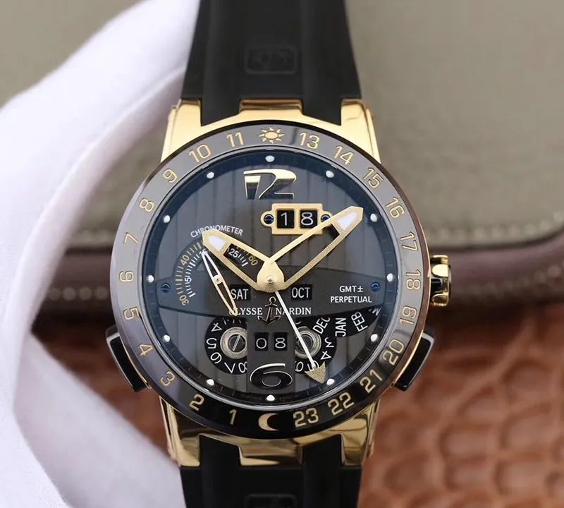 Ulysse Nardin El Toro 322-00-3 18K Rosegold Case All Working GMT Calendar 1:1 Best Edition Replica Watch Swiss UN-32
