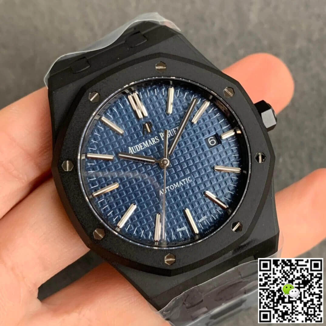 Audemars Piguet Royal Oak 15400 DLC Version ZF Factory 1:1 Best Edition Replica Watch Black Bezel