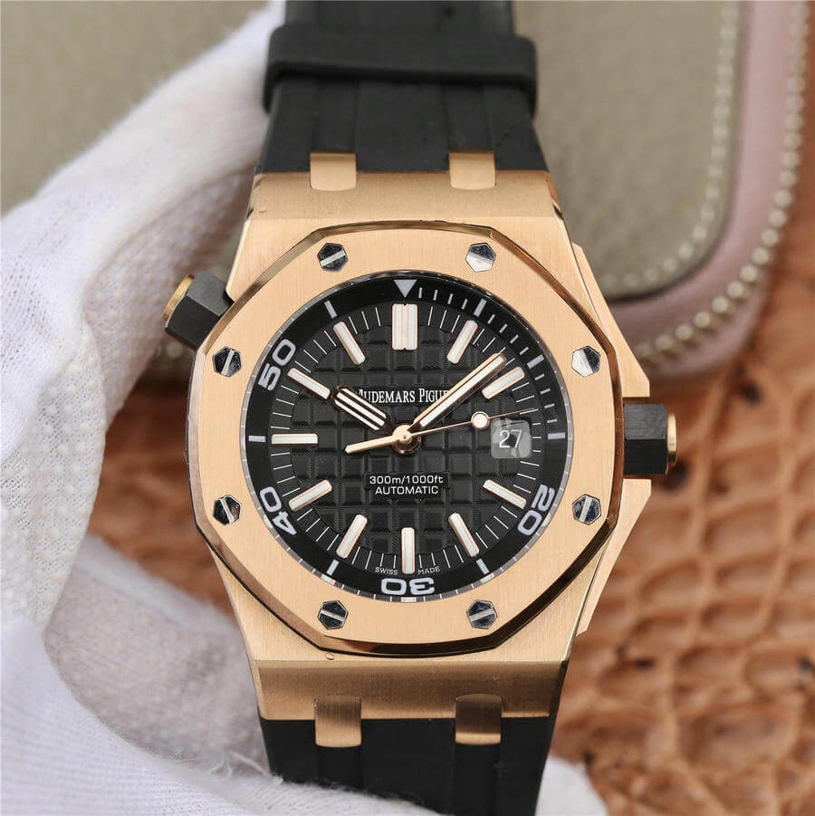 Audemars Piguet Royal Oak Offshore 15710 JF Factory 1:1 Best Edition Replica Watch V8 Black Strap