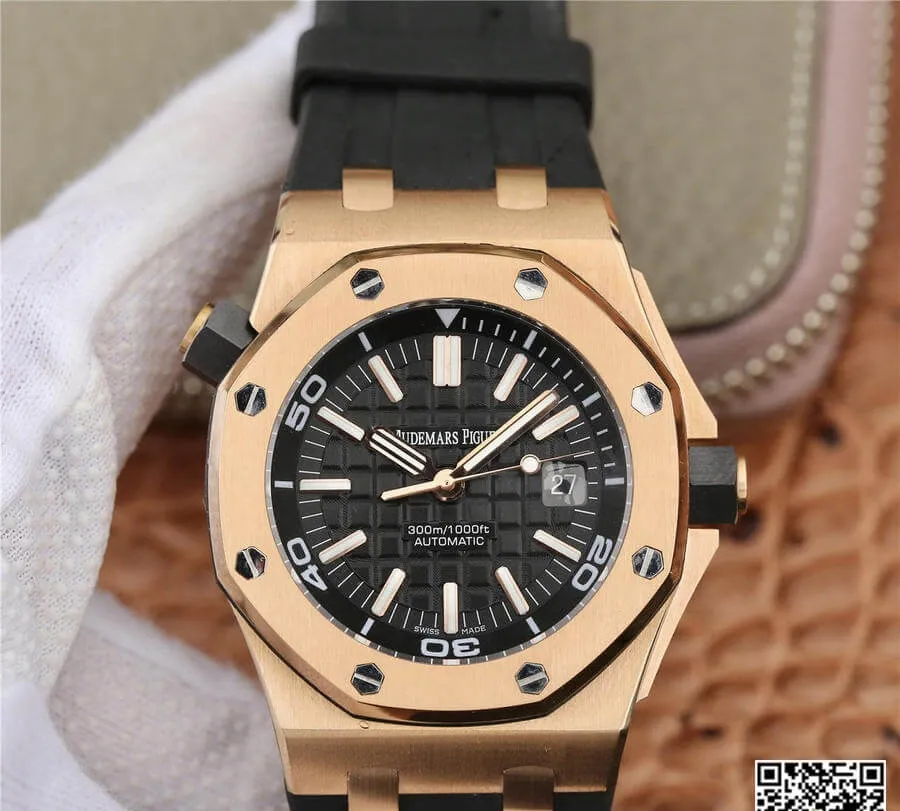 Audemars Piguet Royal Oak Offshore 15710 JF Factory 1:1 Best Edition Replica Watch V8 Black Strap