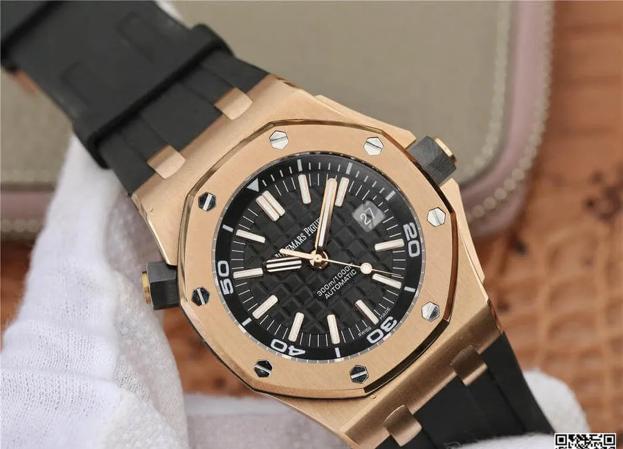 Audemars Piguet Royal Oak Offshore 15710 JF Factory 1:1 Best Edition Replica Watch V8 Black Strap