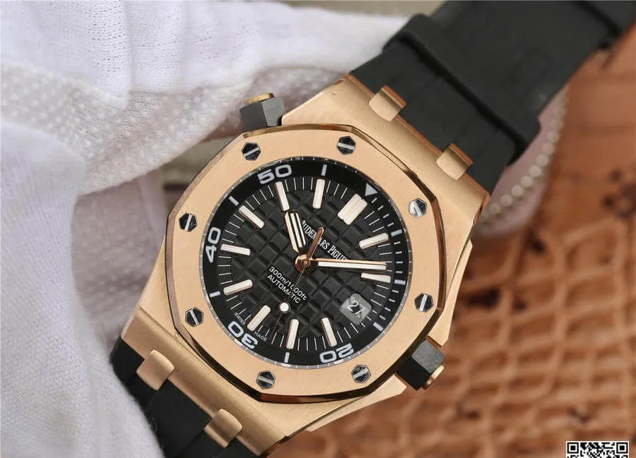 Audemars Piguet Royal Oak Offshore 15710 JF Factory 1:1 Best Edition Replica Watch V8 Black Strap