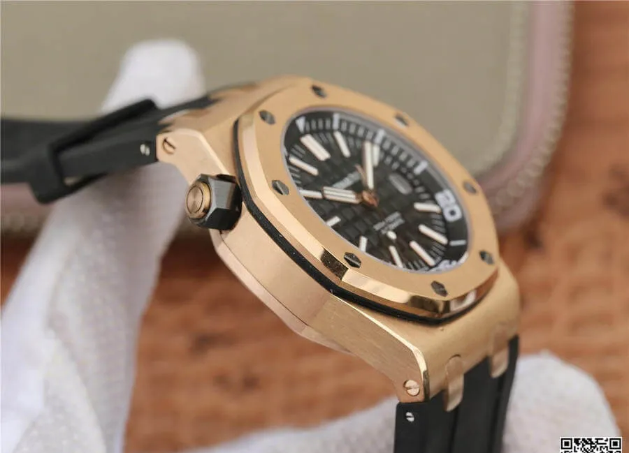 Audemars Piguet Royal Oak Offshore 15710 JF Factory 1:1 Best Edition Replica Watch V8 Black Strap