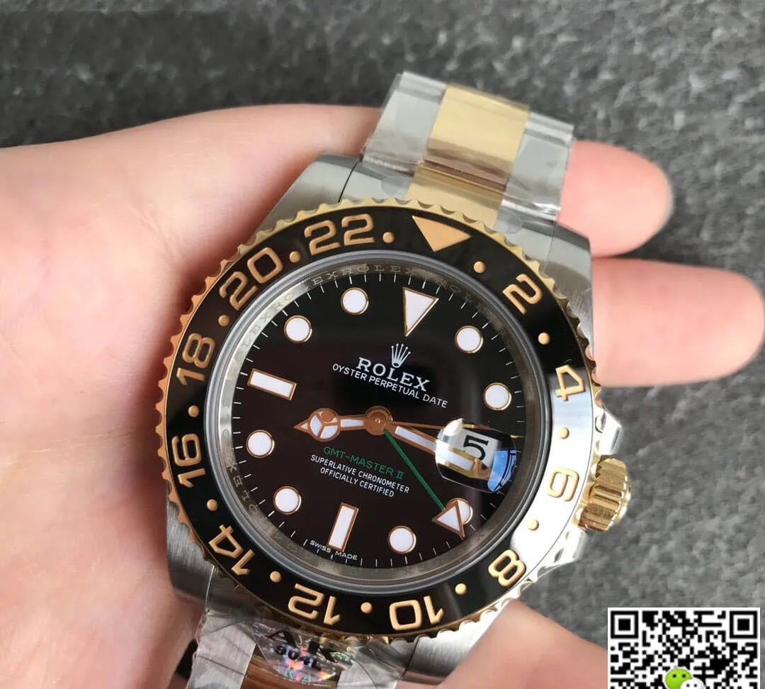 Rolex GMT Master II 116713-LN-78203 AR Factory 1:1 Best Edition Replica Watch Black Bezel