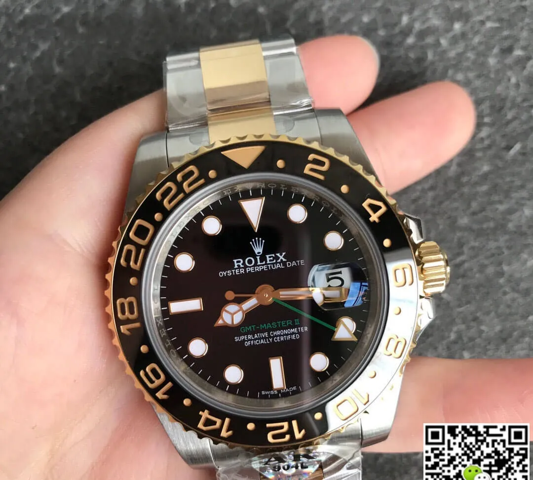 Rolex GMT Master II 116713-LN-78203 AR Factory 1:1 Best Edition Replica Watch Black Bezel