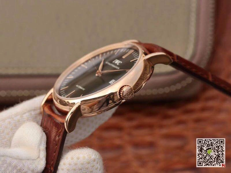 IWC Portofino IW356504 TW Facroty 1:1 Best Edition Replica Watch Swiss ETA30110 18K Rose Gold Black dial