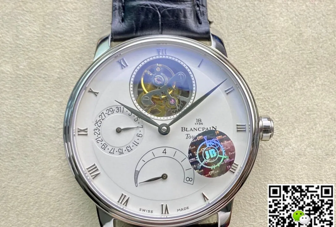 Blancpain Villeret 6025-1542-55 True Tourbillon JB Factory 1:1 Best Edition Replica Watch White Dial Swiss Cal.25
