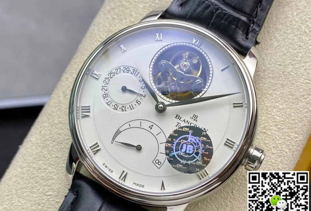 Blancpain Villeret 6025-1542-55 True Tourbillon JB Factory 1:1 Best Edition Replica Watch White Dial Swiss Cal.25