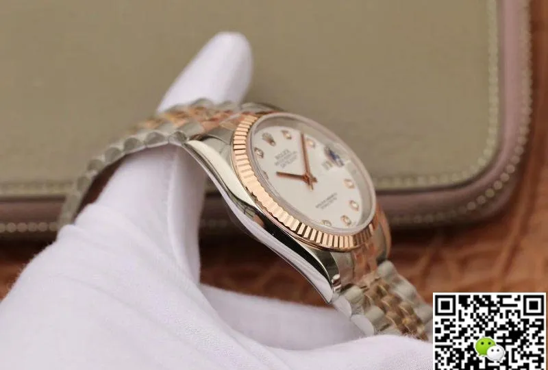 Rolex Date-Just 36mm Stainless Steel Two Tone GM Factory 1:1 Best Edition Replica Watch 18K Gold Wrapped Swiss ETA3135