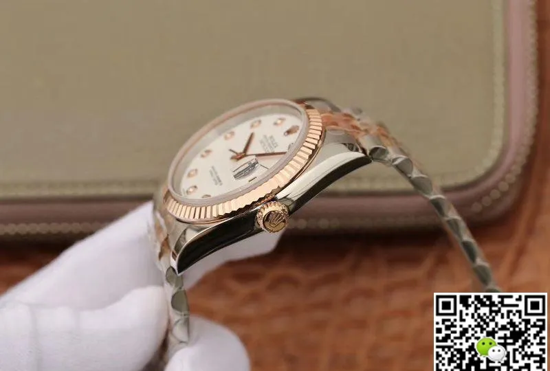 Rolex Date-Just 36mm Stainless Steel Two Tone GM Factory 1:1 Best Edition Replica Watch 18K Gold Wrapped Swiss ETA3135