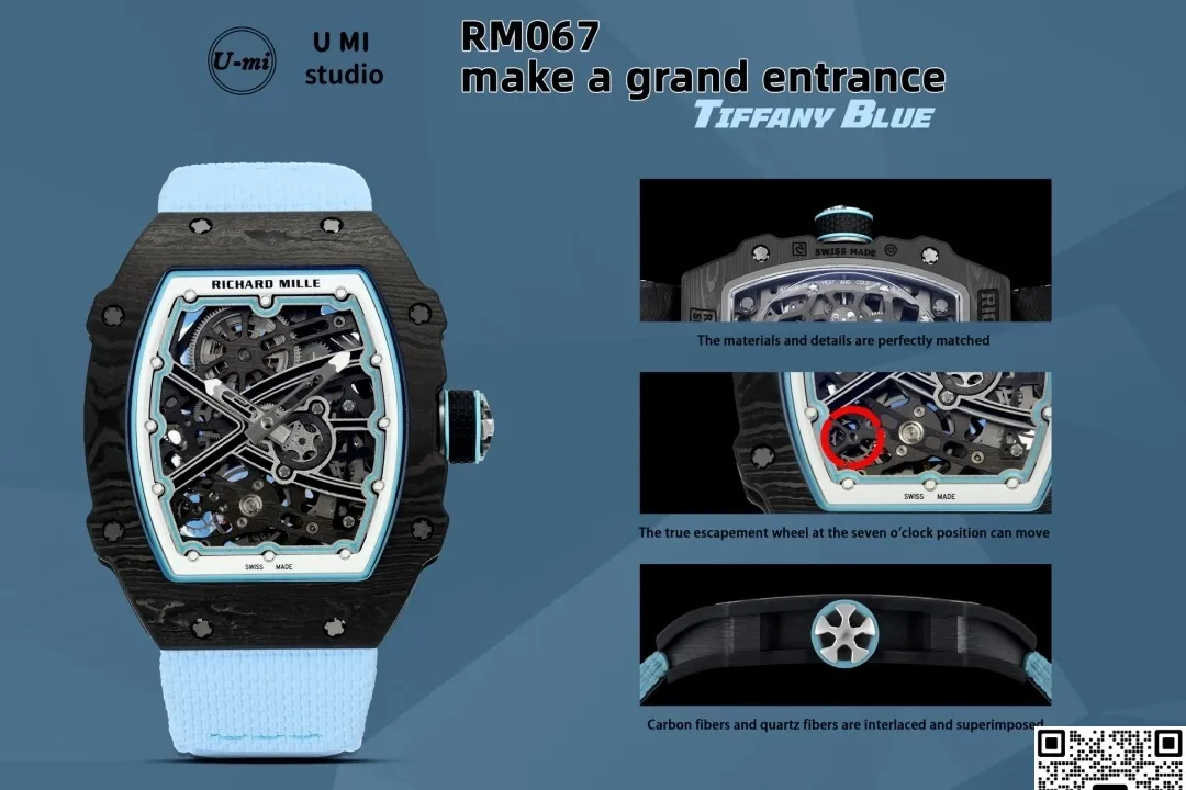 UMI Factory Richard Mille RM67-02 Tiffany Blue 1:1 Best Edition Replica Watch
