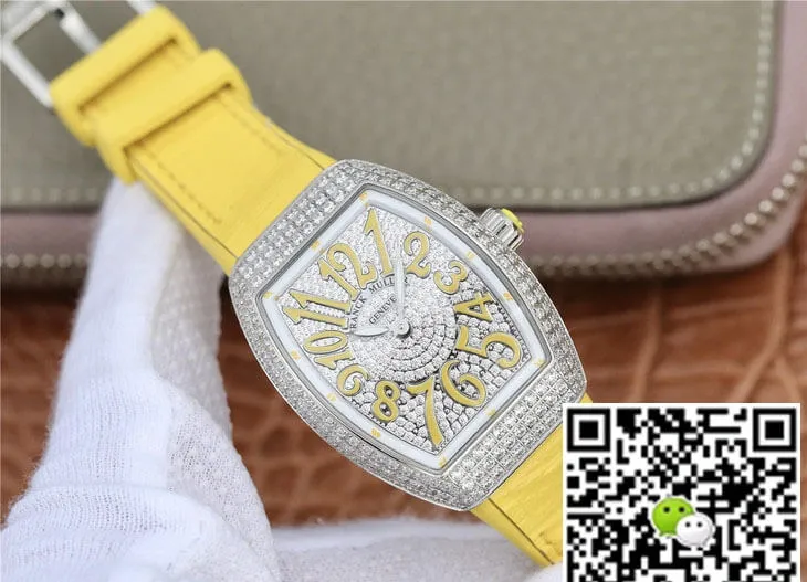 Franck Muller Vanguard Ladies ABF Factory 1:1 Best Edition Replica Watch Diamond-set Dial Bezel