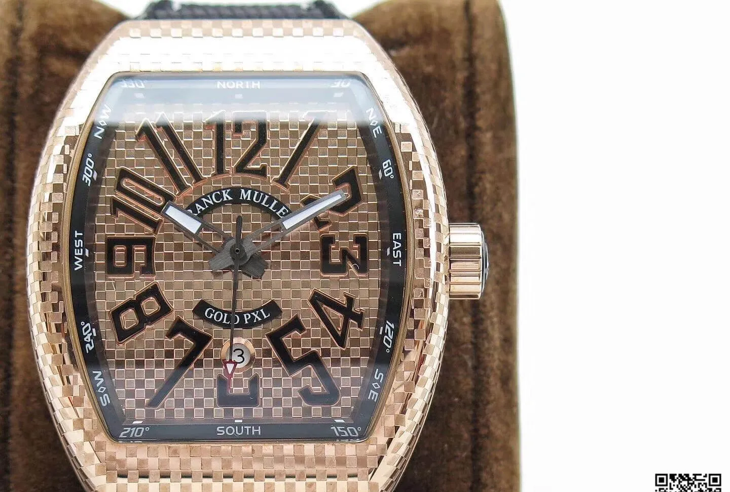Franck Muller Vanguard V45 SC DT Rose Gold Plaid 1:1 Best Edition Replica Watch Swiss ETA2824-2