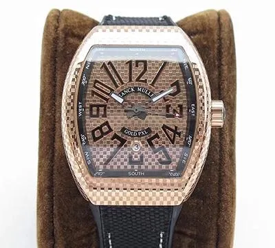 Franck Muller Vanguard V45 SC DT Rose Gold Plaid 1:1 Best Edition Replica Watch Swiss ETA2824-2