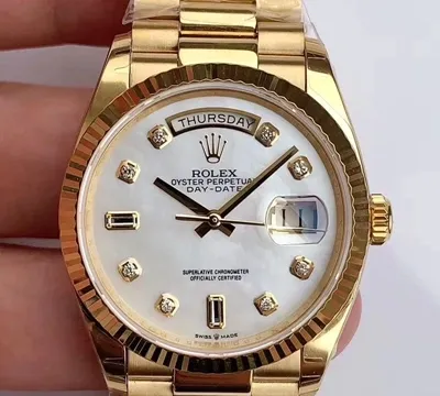 Rolex Day-Date M128238 EW Factory 1:1 Best Edition Replica Watch White Dial 18k Yellow Gold Swiss ETA3255
