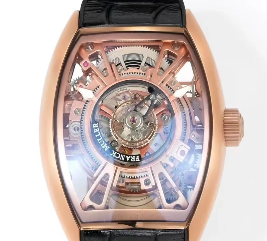 NEW Factory Franck Muller Tourbillon Alligator strap 1:1 Best Edition Replica Watch
