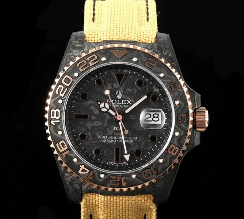 DIW Factory V2 Rolex GMT-Master II carbon fiber Case 1:1 Best Edition Replica Watch