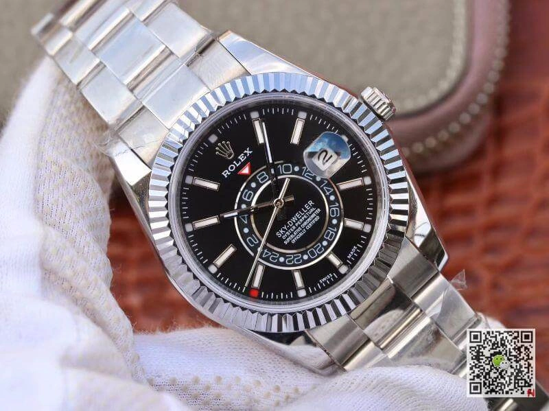 Rolex SKY-DWELLER 326139 Men Watches 1:1 Best Edition Replica Watch Swiss ETA2836 Black Dial