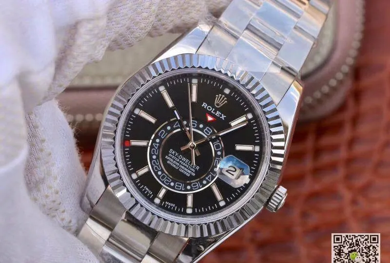 Rolex SKY-DWELLER 326139 Men Watches 1:1 Best Edition Replica Watch Swiss ETA2836 Black Dial