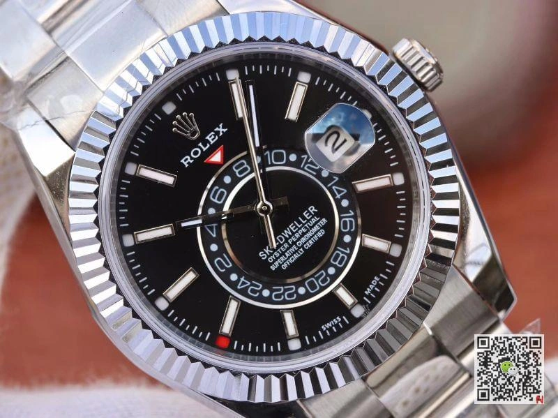 Rolex SKY-DWELLER 326139 Men Watches 1:1 Best Edition Replica Watch Swiss ETA2836 Black Dial