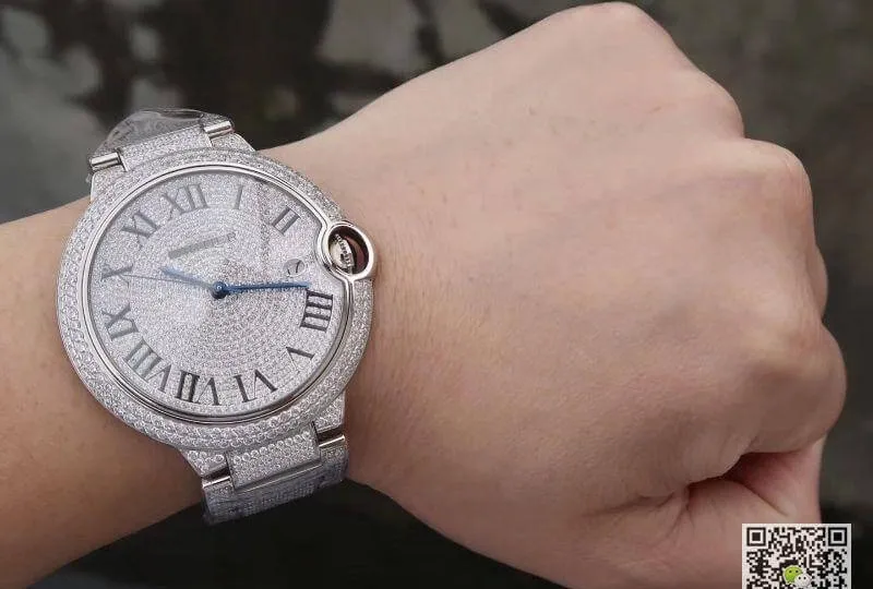 Ballon Bleu De Cartier WE9009Z3 42mm TW Factory 1:1 Best Edition Replica Watch Full Diamond Dial Swiss ETA2824