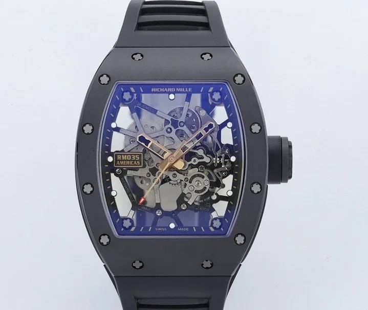 ZF Factory Richard Mille RM035 Black strap 1:1 Best Edition Replica Watch