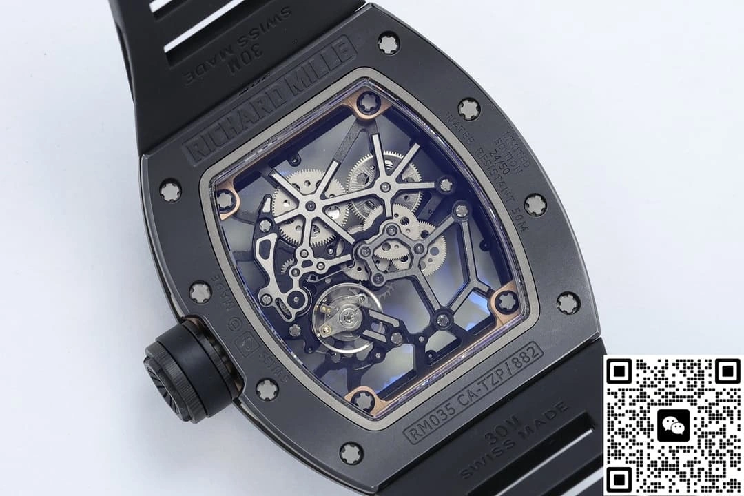 ZF Factory Richard Mille RM035 Black strap 1:1 Best Edition Replica Watch