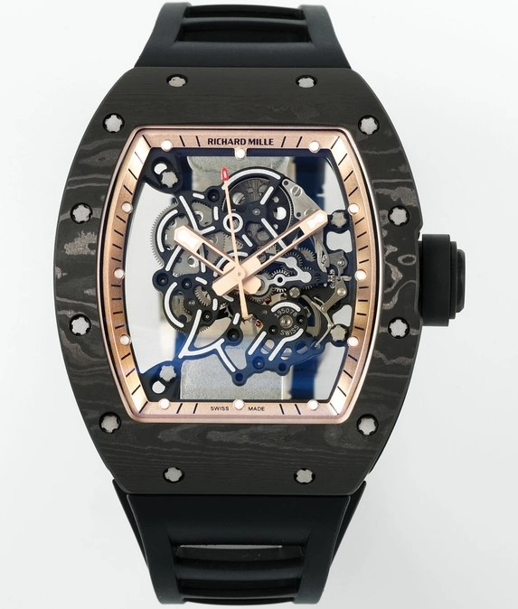 ZF Factory Richard Mille RM055 NTPT Black strap 1:1 Best Edition Replica Watch