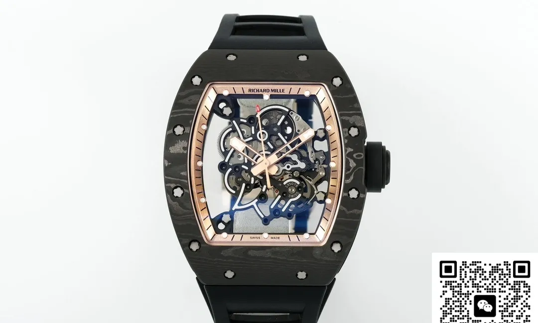 ZF Factory Richard Mille RM055 NTPT Black strap 1:1 Best Edition Replica Watch