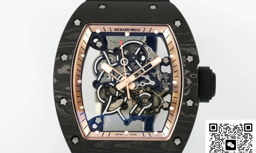 ZF Factory Richard Mille RM055 NTPT Black strap 1:1 Best Edition Replica Watch