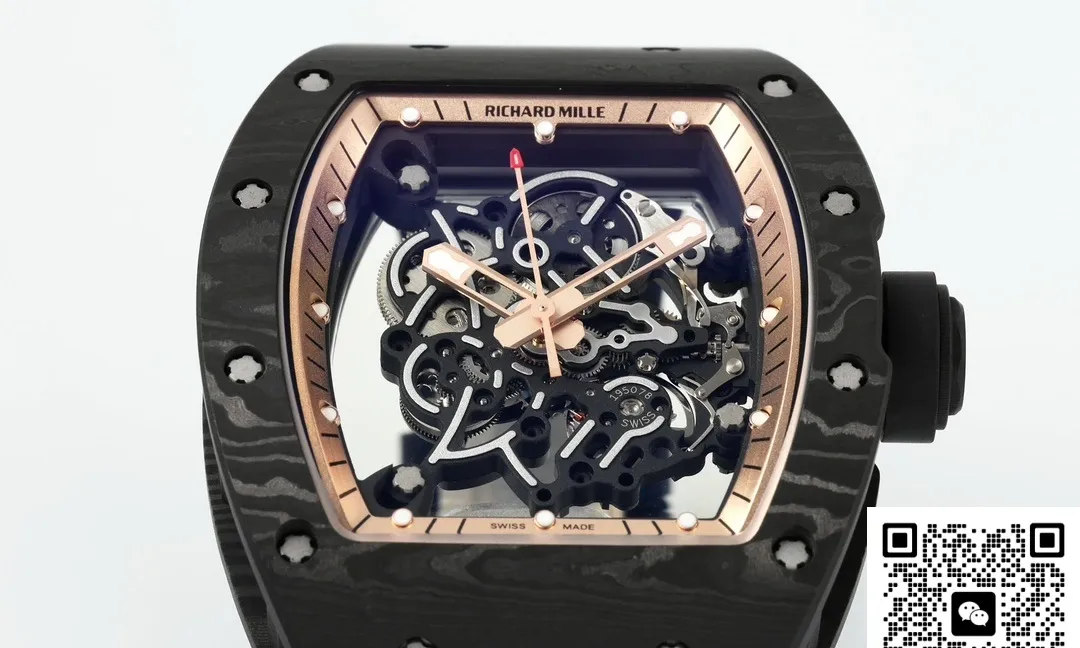 ZF Factory Richard Mille RM055 NTPT Black strap 1:1 Best Edition Replica Watch