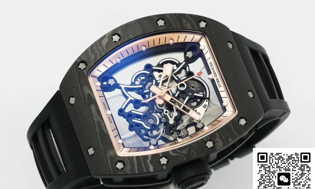 ZF Factory Richard Mille RM055 NTPT Black strap 1:1 Best Edition Replica Watch
