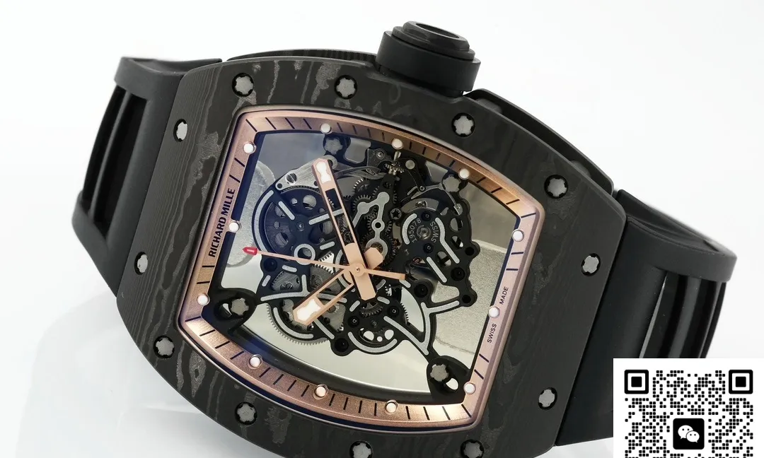 ZF Factory Richard Mille RM055 NTPT Black strap 1:1 Best Edition Replica Watch