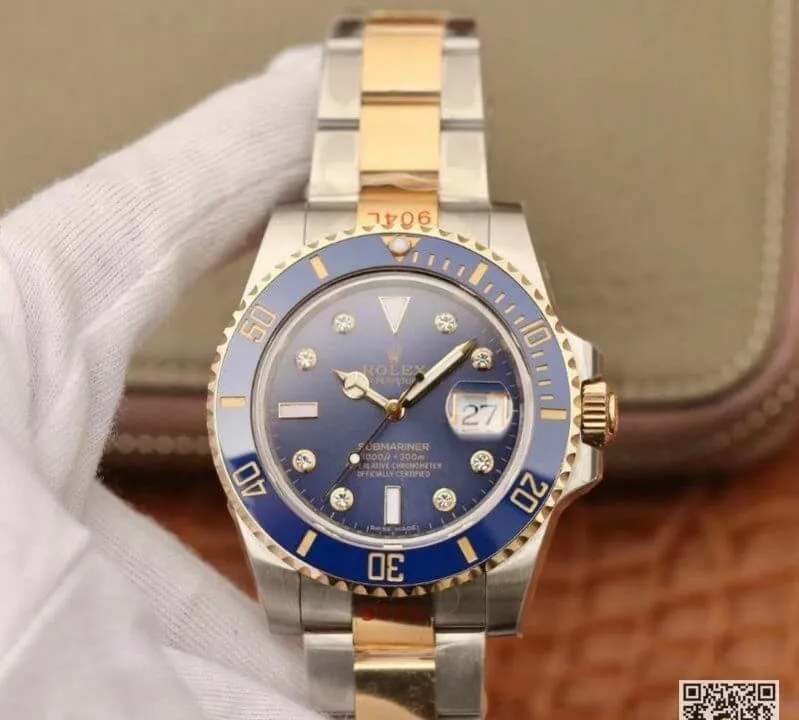 Rolex Submariner 116613 18K Gold Wrapped GM Factory 1:1 Best Edition Replica Watch Swiss ETA2836 904L Stainless Steel Bracelet
