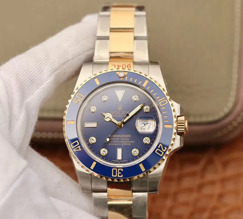 Rolex Submariner 116613 18K Gold Wrapped GM Factory 1:1 Best Edition Replica Watch Swiss ETA2836 904L Stainless Steel Bracelet