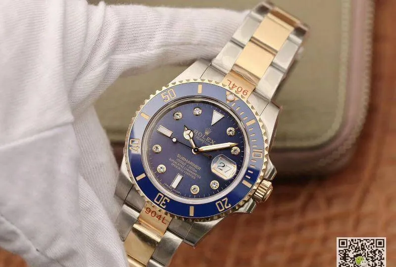 Rolex Submariner 116613 18K Gold Wrapped GM Factory 1:1 Best Edition Replica Watch Swiss ETA2836 904L Stainless Steel Bracelet