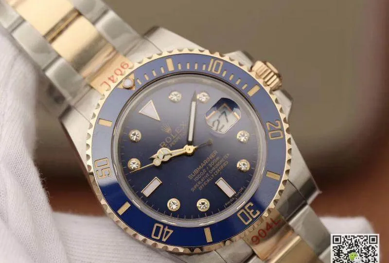 Rolex Submariner 116613 18K Gold Wrapped GM Factory 1:1 Best Edition Replica Watch Swiss ETA2836 904L Stainless Steel Bracelet